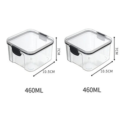 5Pcs Sets Sealed Jar Food Storage Box Transparent Plastic Kitchen Organizer Multigrain Tank Stackable Dried Sealed Storage Jars