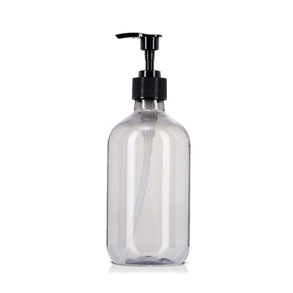 16oz Shampoo Bottles Bathroom and Kitchen Soap Dispenser Empty Bottles Wall Decor Hands Soap Sub-bottle with Waterproof Labels