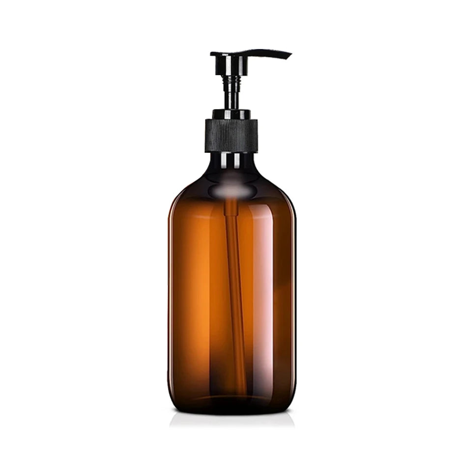 16oz Shampoo Bottles Bathroom and Kitchen Soap Dispenser Empty Bottles Wall Decor Hands Soap Sub-bottle with Waterproof Labels