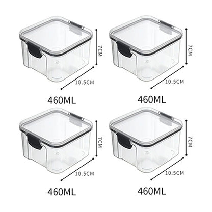 5Pcs Sets Sealed Jar Food Storage Box Transparent Plastic Kitchen Organizer Multigrain Tank Stackable Dried Sealed Storage Jars